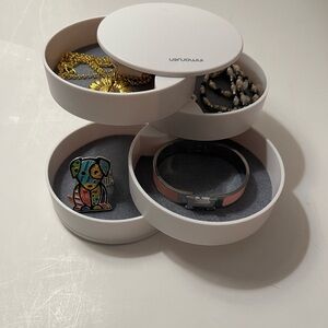 White Jewelry Organizer with Accessories